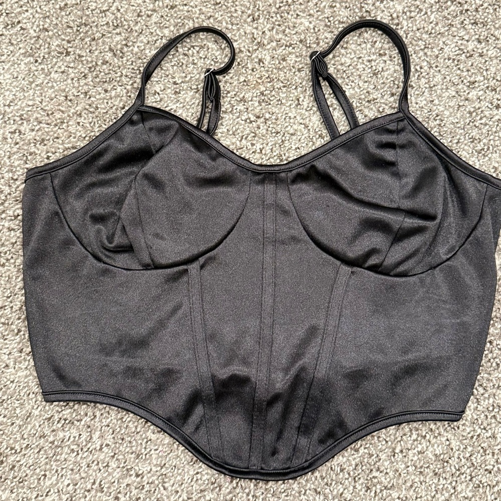SHEIN Black Bustier Top